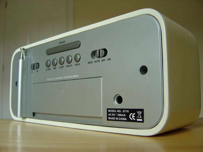 Clock Radio Back Clock Radio Back